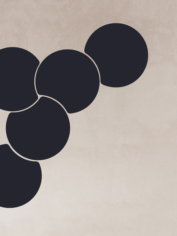 5 black circles on a brown background; AS400 black table tops configuration 